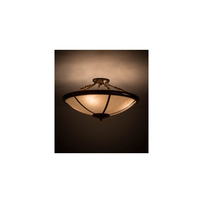 Commerce 4 Light 31" Wide Semi-Flush Bowl Ceiling Fixture - Vintage Copper Finish