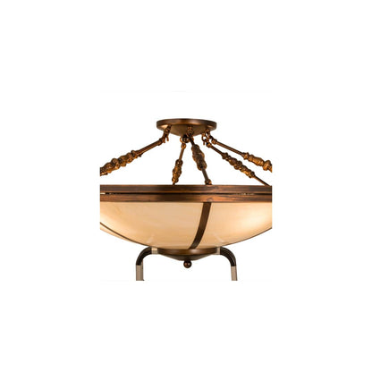Commerce 4 Light 31" Wide Semi-Flush Bowl Ceiling Fixture - Vintage Copper Finish