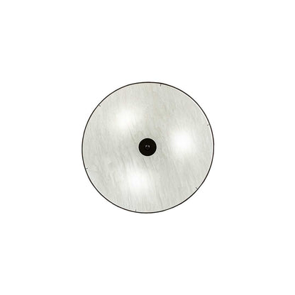 Cilindro 3 Light 36" Wide Semi-Flush Drum Ceiling Fixture with Off-White Shade - Nickel Finish