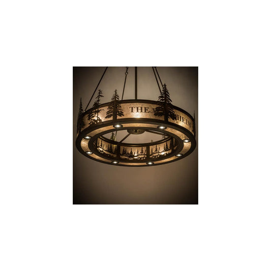 Personalized 8 Light 52" Wide Pendant