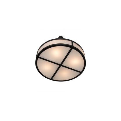 Smythe Craftsman 4 Light 30" Wide Semi-Flush Drum Ceiling Fixture