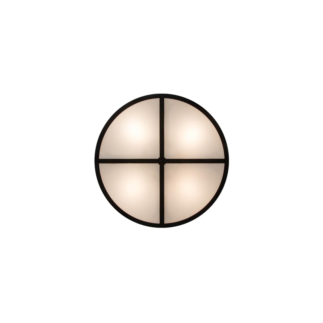 Smythe Craftsman 4 Light 30" Wide Semi-Flush Drum Ceiling Fixture