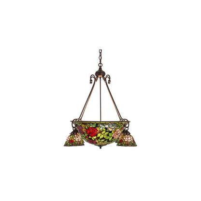 Tiffany Rosebush 5 Light 36" Wide Chandelier
