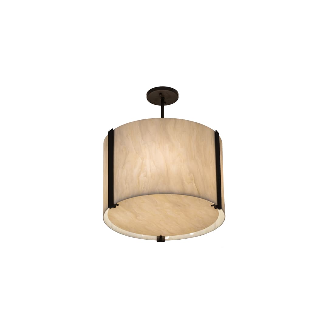 Cilindro 4 Light 18" Wide Semi-Flush Cylinder Ceiling Fixture - Oil Rubbed Bronze Finish