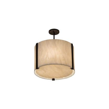 Cilindro 4 Light 18" Wide Semi-Flush Cylinder Ceiling Fixture - Oil Rubbed Bronze Finish
