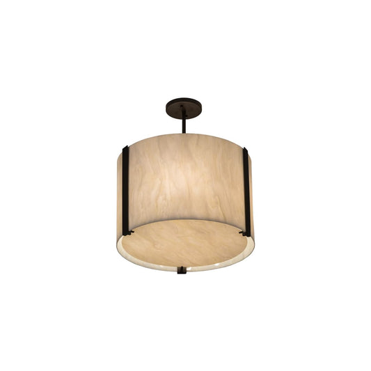 Cilindro 4 Light 18" Wide Semi-Flush Cylinder Ceiling Fixture - Oil Rubbed Bronze Finish