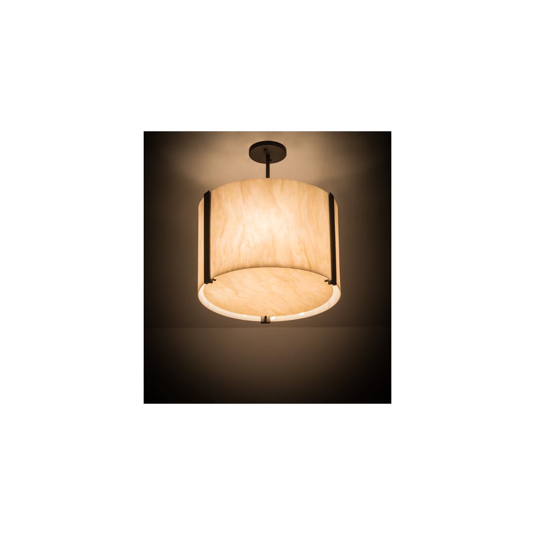 Cilindro 4 Light 18" Wide Semi-Flush Cylinder Ceiling Fixture - Oil Rubbed Bronze Finish