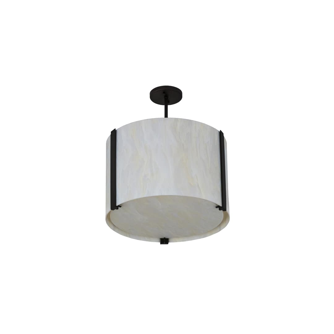 Cilindro 4 Light 18" Wide Semi-Flush Cylinder Ceiling Fixture - Oil Rubbed Bronze Finish