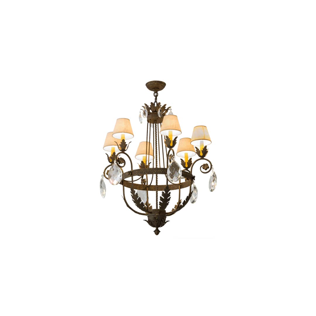 Antonia 6 Light 29" Wide Crystal Chandelier