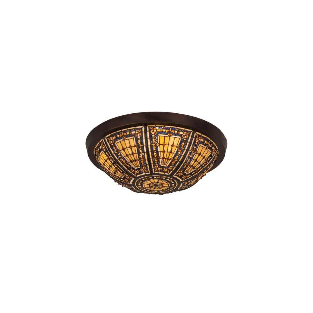 Fleur-de-lis 4 Light 26" Wide Flush Mount Bowl Ceiling Fixture