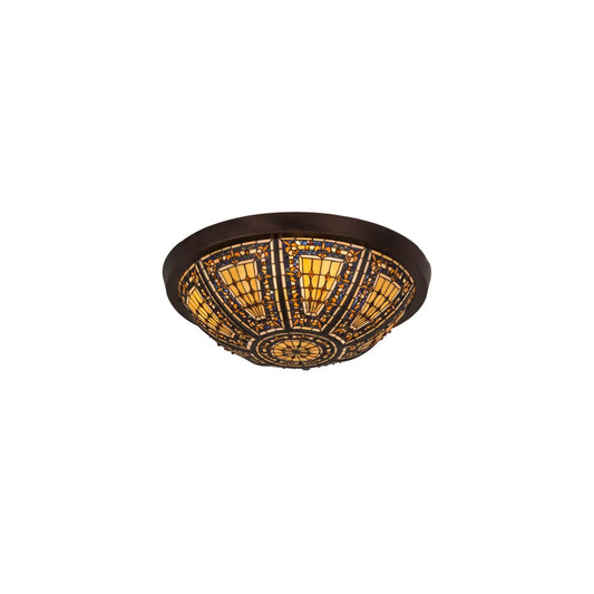 Fleur-de-lis 4 Light 26" Wide Flush Mount Bowl Ceiling Fixture