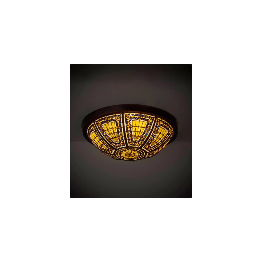 Fleur-de-lis 4 Light 26" Wide Flush Mount Bowl Ceiling Fixture