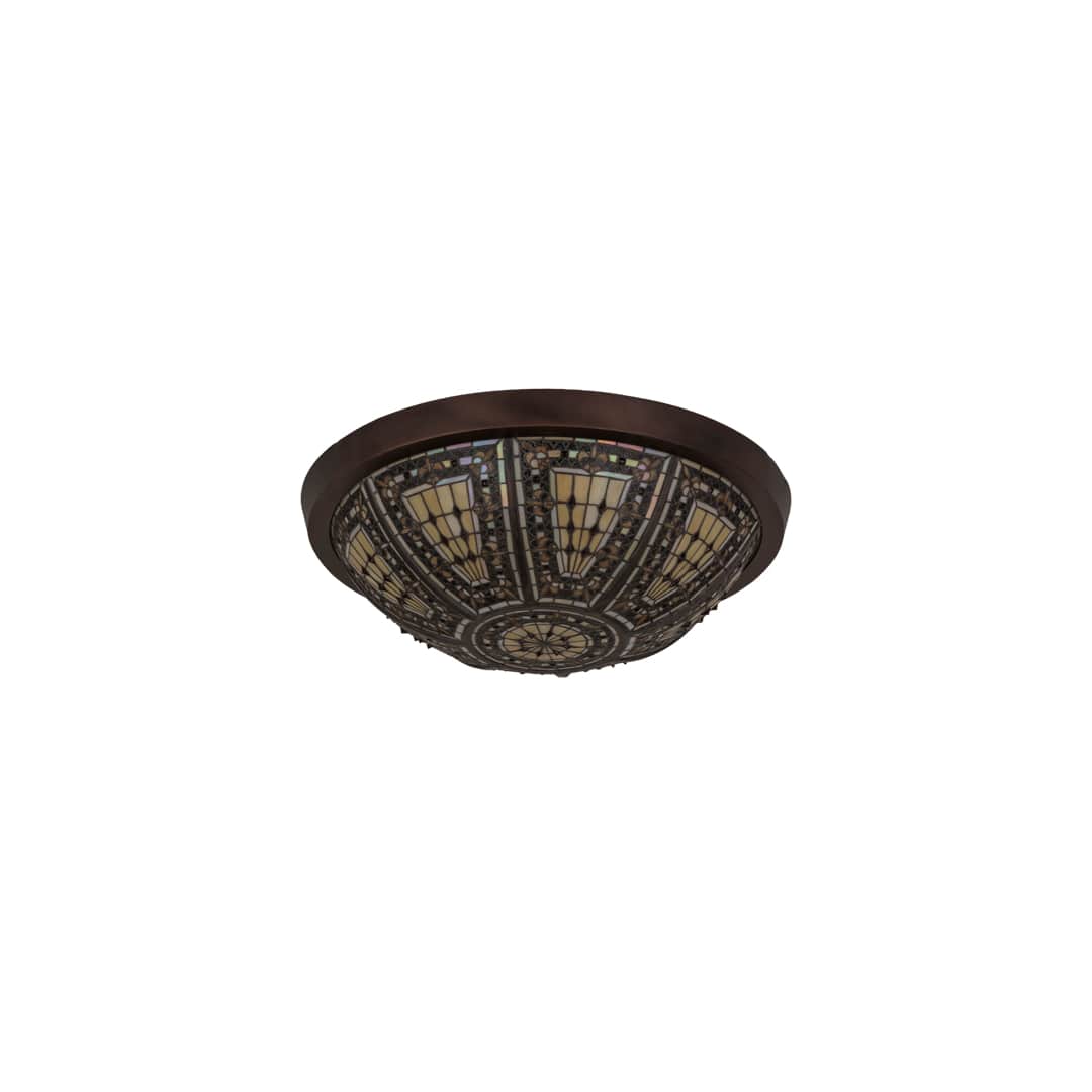 Fleur-de-lis 4 Light 26" Wide Flush Mount Bowl Ceiling Fixture