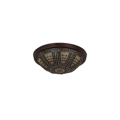 Fleur-de-lis 4 Light 26" Wide Flush Mount Bowl Ceiling Fixture