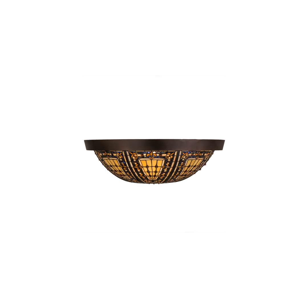 Fleur-de-lis 4 Light 26" Wide Flush Mount Bowl Ceiling Fixture