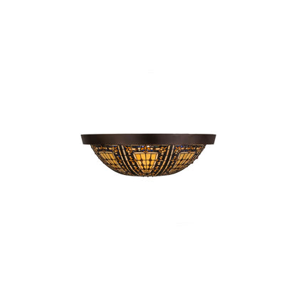 Fleur-de-lis 4 Light 26" Wide Flush Mount Bowl Ceiling Fixture