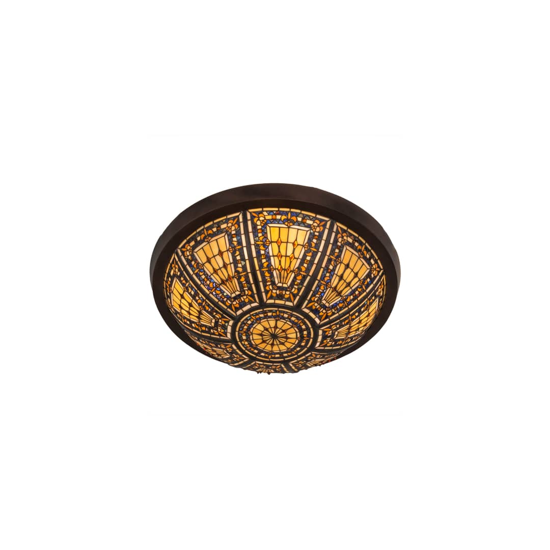 Fleur-de-lis 4 Light 26" Wide Flush Mount Bowl Ceiling Fixture