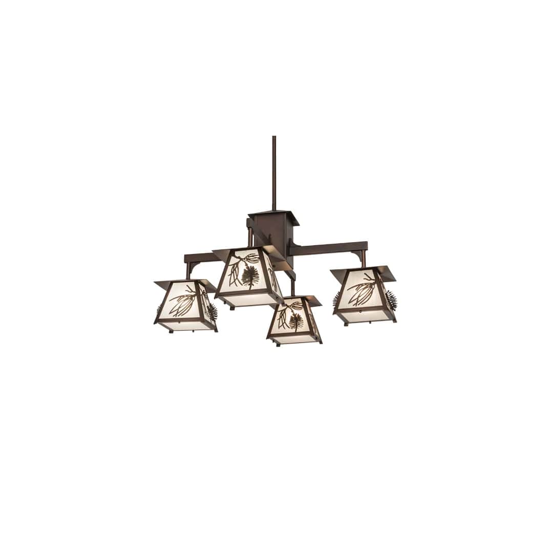 Scotch Pine 4 Light 40" Wide Chandelier