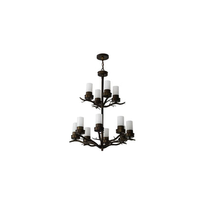 Winter Solstice 12 Light 30" Wide Pillar Candle Chandelier