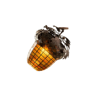 Oak Leaf and Acorn 2 Light 15" Wide Semi-Flush Ceiling Fixture