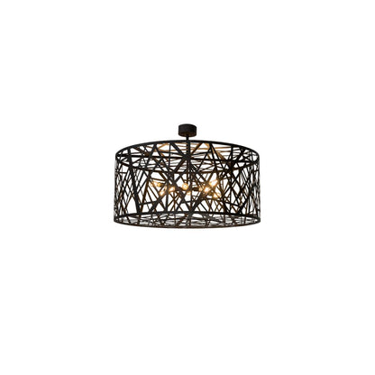 Birds Nest 8 Light 54" Wide Semi-Flush Drum Ceiling Fixture