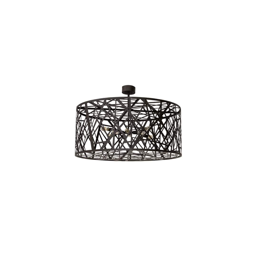 Birds Nest 8 Light 54" Wide Semi-Flush Drum Ceiling Fixture
