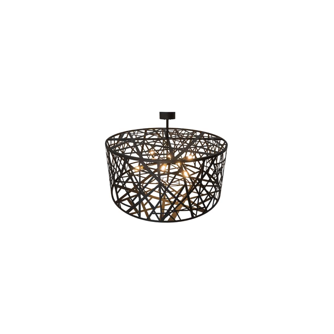 Birds Nest 8 Light 54" Wide Semi-Flush Drum Ceiling Fixture
