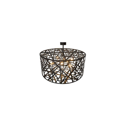 Birds Nest 8 Light 54" Wide Semi-Flush Drum Ceiling Fixture