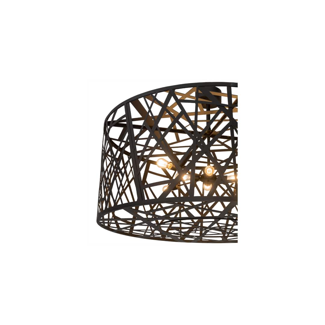 Birds Nest 8 Light 54" Wide Semi-Flush Drum Ceiling Fixture