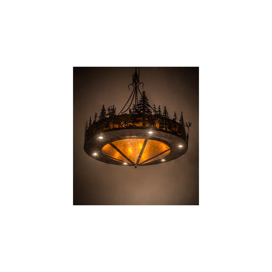 Deer at Dusk 8 Light 58" Wide Pendant