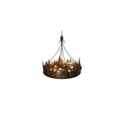 Deer at Dusk 8 Light 58" Wide Pendant