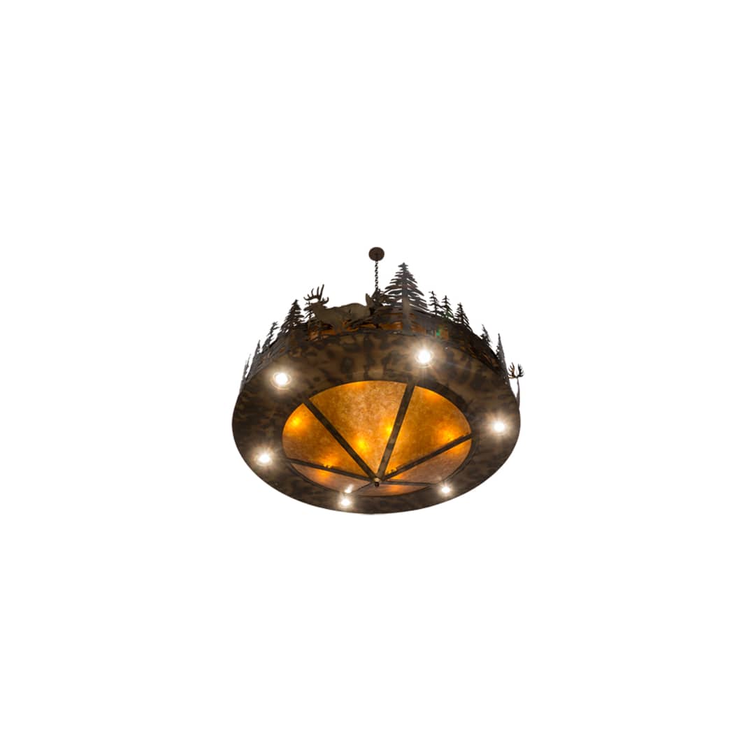 Deer at Dusk 8 Light 58" Wide Pendant