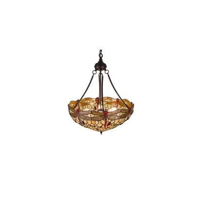 Tiffany Hanginghead Dragonfly 4 Light 22" Wide Pendant