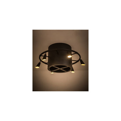 Column-Surround 6 Light 60" Wide Semi-Flush Ceiling Fixture