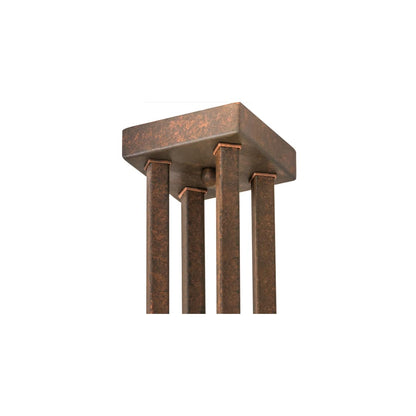 T Mission 8 Light 34" Wide Semi-Flush Ceiling Fixture - Rust Finish