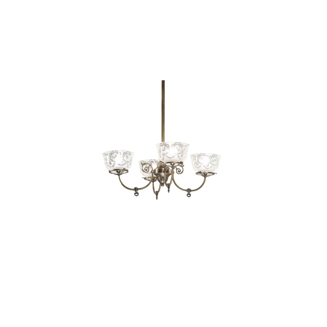 Revival Gas and Electric 4 Light 27" Wide Chandelier