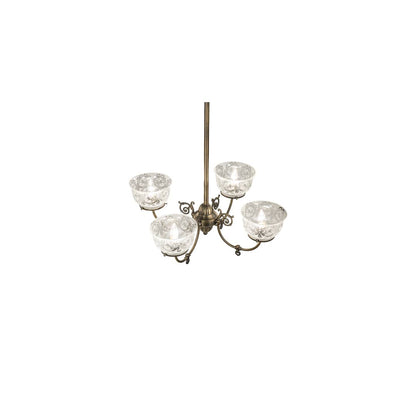 Revival Gas and Electric 4 Light 27" Wide Chandelier