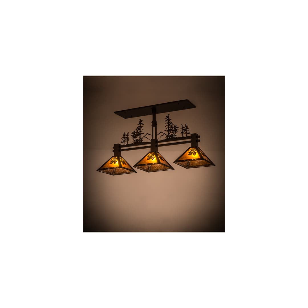 Tall Pines 3 Light 12" Wide Linear Pendant