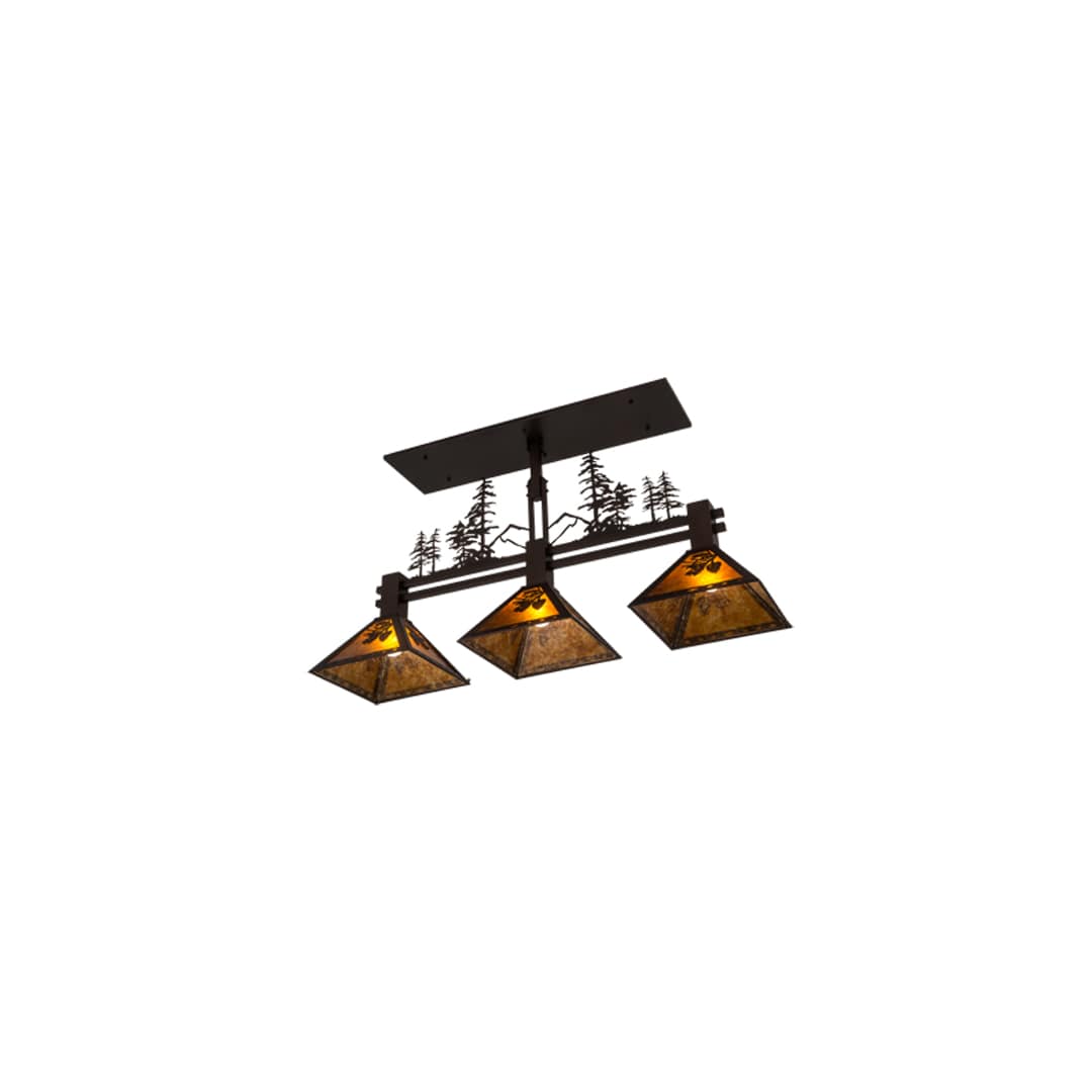 Tall Pines 3 Light 12" Wide Linear Pendant