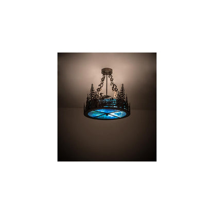 Loon 4 Light 20" Wide Semi-Flush Drum Ceiling Fixture