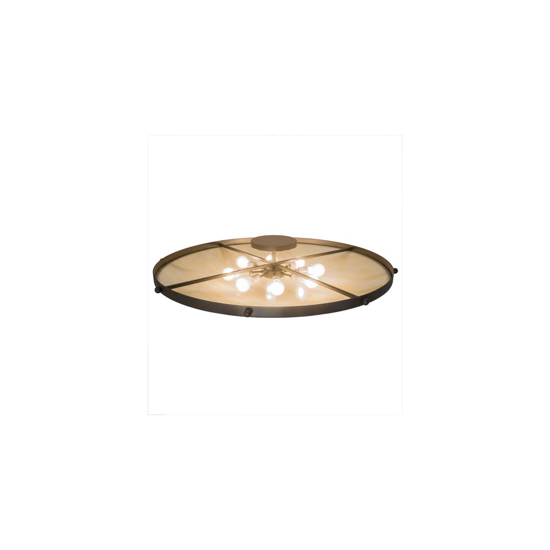 Carousel 8 Light 42" Wide Semi-Flush Bowl Ceiling Fixture - Timeless Bronze Finish