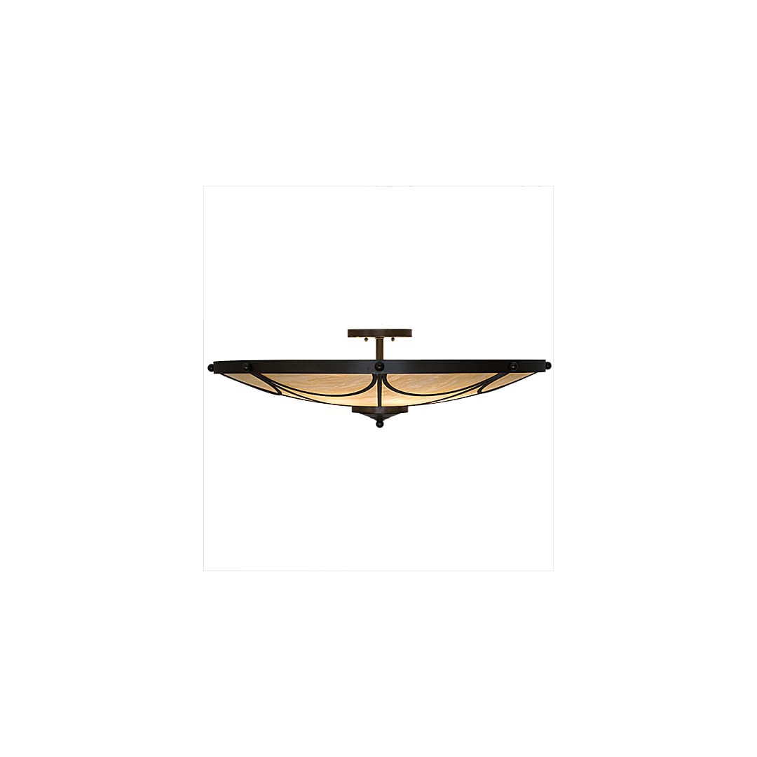Carousel 8 Light 42" Wide Semi-Flush Bowl Ceiling Fixture - Timeless Bronze Finish