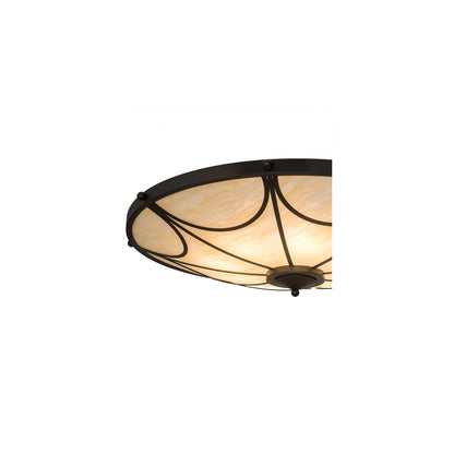 Carousel 8 Light 42" Wide Semi-Flush Bowl Ceiling Fixture - Timeless Bronze Finish