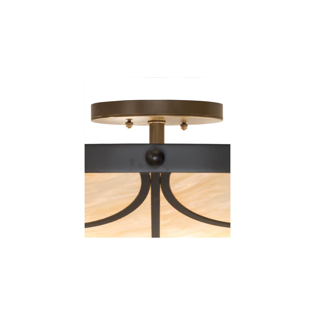 Carousel 8 Light 42" Wide Semi-Flush Bowl Ceiling Fixture - Timeless Bronze Finish