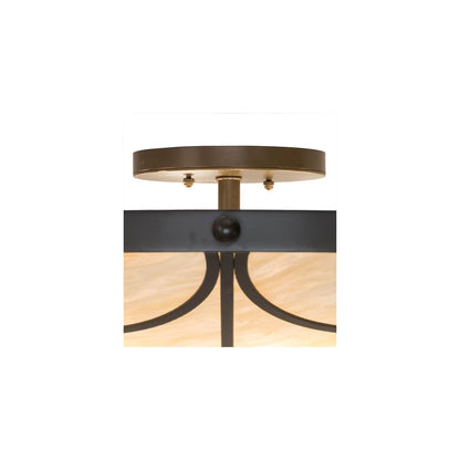 Carousel 8 Light 42" Wide Semi-Flush Bowl Ceiling Fixture - Timeless Bronze Finish