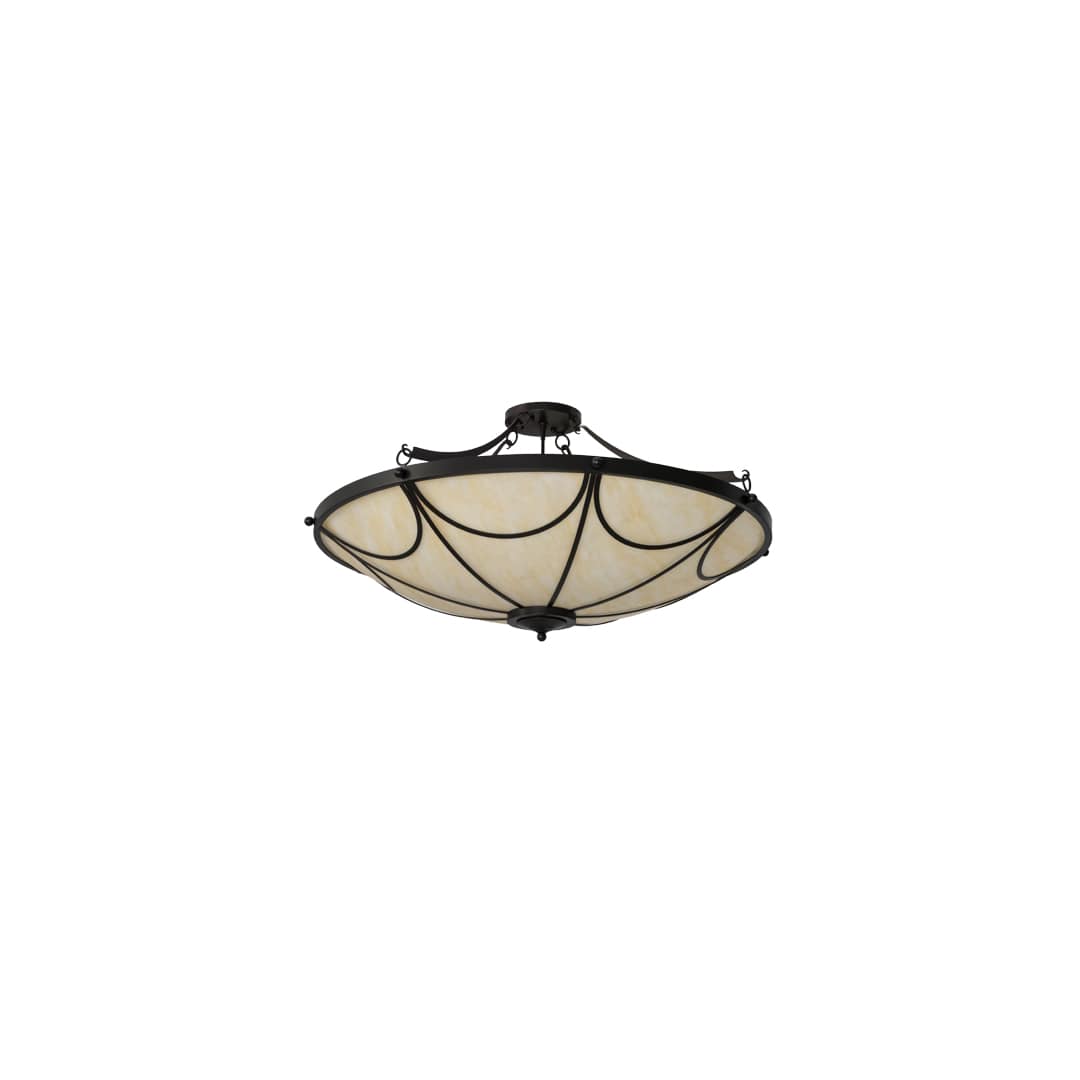 Carousel 8 Light 48" Wide Semi-Flush Bowl Ceiling Fixture