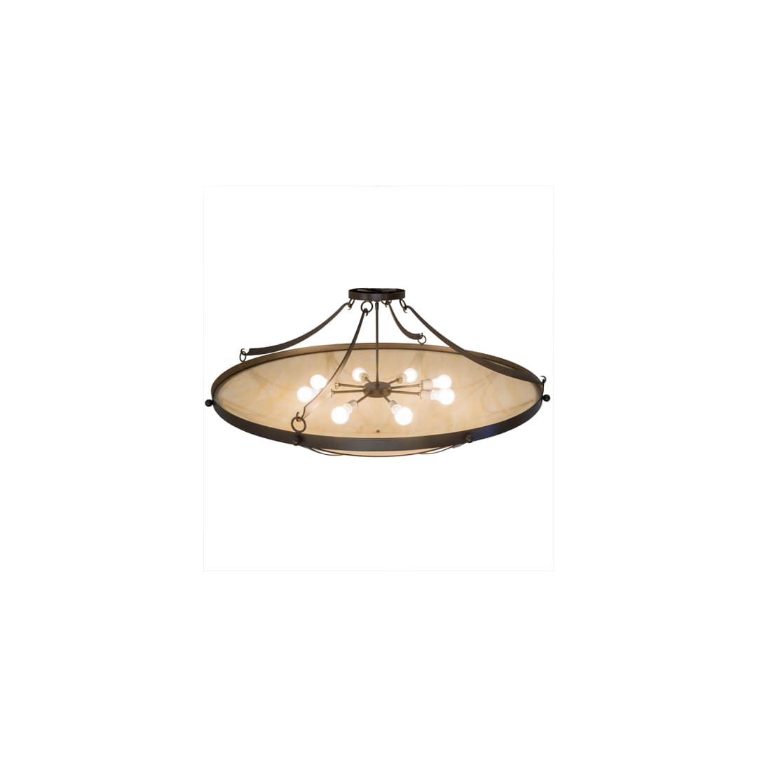 Carousel 8 Light 48" Wide Semi-Flush Bowl Ceiling Fixture