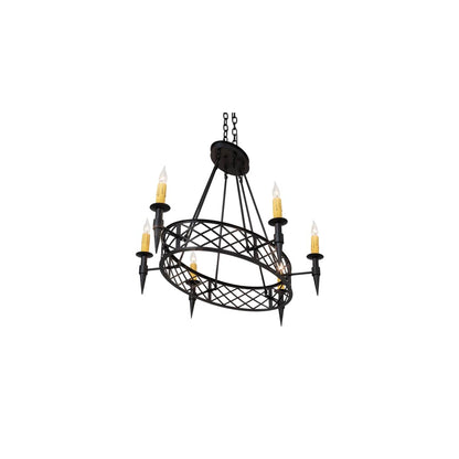 Topridge 6 Light 28" Wide Taper Candle Style Chandelier
