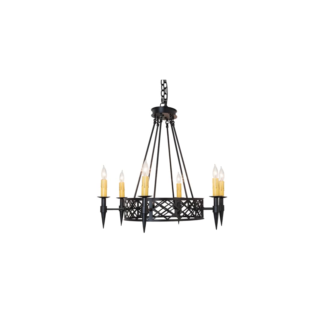 Topridge 6 Light 28" Wide Taper Candle Style Chandelier