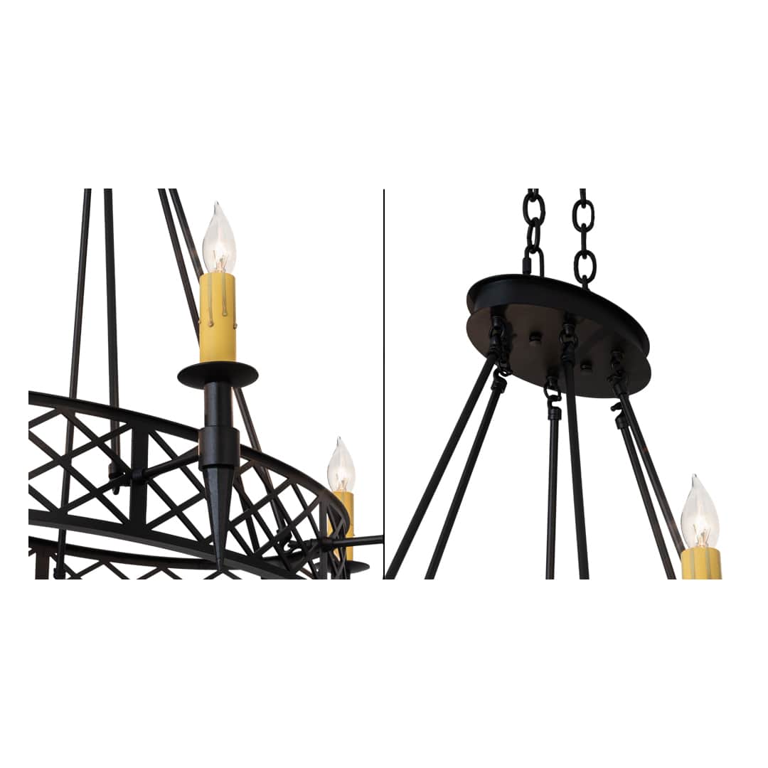 Topridge 6 Light 28" Wide Taper Candle Style Chandelier